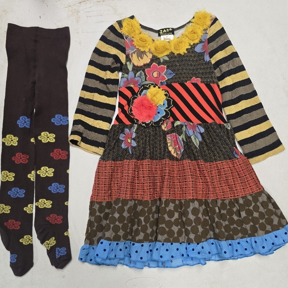 Zara Multicolor Kids Costume Dress with Tights - Picture 1 of 6